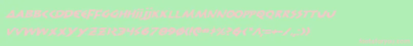 300TrojansExpandedItalic Font – Pink Fonts on Green Background
