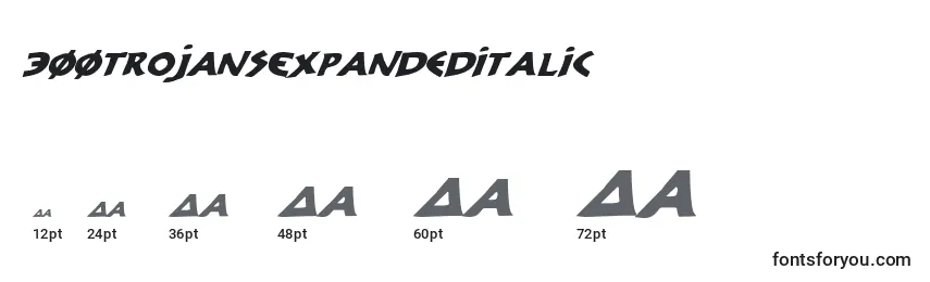 300TrojansExpandedItalic Font Sizes