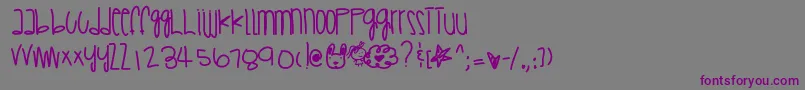 Saveaprayer-fontti – violetit fontit harmaalla taustalla