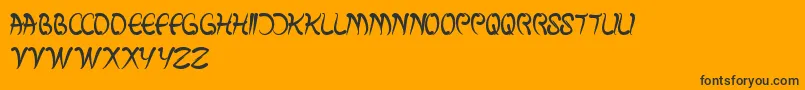 FishBone Font – Black Fonts on Orange Background