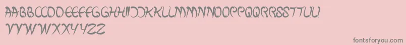 FishBone-Schriftart – Graue Schriften auf rosa Hintergrund