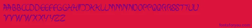Шрифт FishBone – фиолетовые шрифты на красном фоне