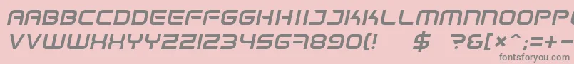 SpaceFrigateItalic Font – Gray Fonts on Pink Background