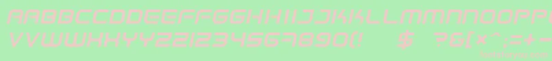 SpaceFrigateItalic Font – Pink Fonts on Green Background