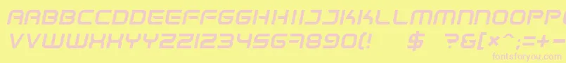 fuente SpaceFrigateItalic – Fuentes Rosadas Sobre Fondo Amarillo