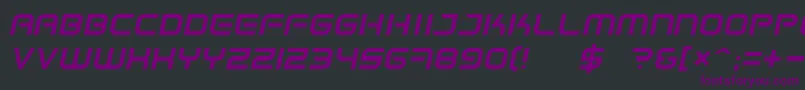 SpaceFrigateItalic Font – Purple Fonts on Black Background
