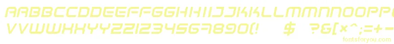 Шрифт SpaceFrigateItalic – жёлтые шрифты