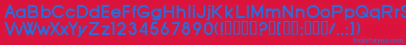 Fonte SfOldRepublicBold – fontes azuis em um fundo vermelho