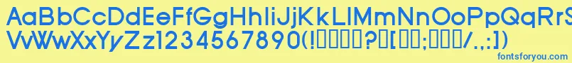 SfOldRepublicBold Font – Blue Fonts on Yellow Background