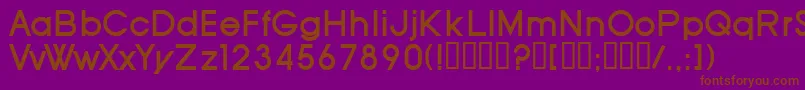 フォントSfOldRepublicBold – 紫色の背景に茶色のフォント