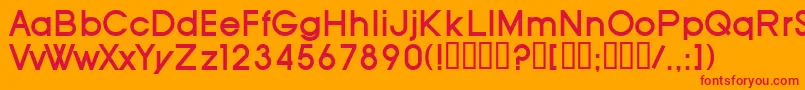 フォントSfOldRepublicBold – オレンジの背景に赤い文字