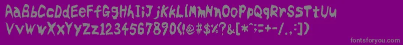 Fonte Bloodyslime – fontes cinzas em um fundo violeta