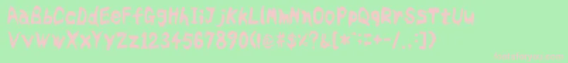 Bloodyslime Font – Pink Fonts on Green Background