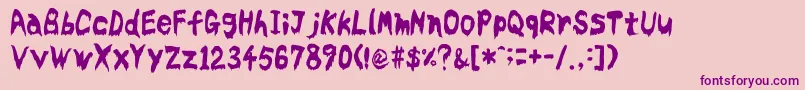 Bloodyslime Font – Purple Fonts on Pink Background