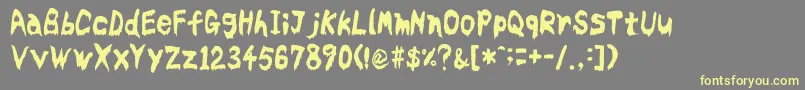 Bloodyslime Font – Yellow Fonts on Gray Background