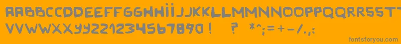 OriginalOlindaStyle Font – Gray Fonts on Orange Background