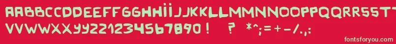 OriginalOlindaStyle Font – Green Fonts on Red Background