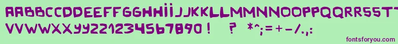 OriginalOlindaStyle Font – Purple Fonts on Green Background