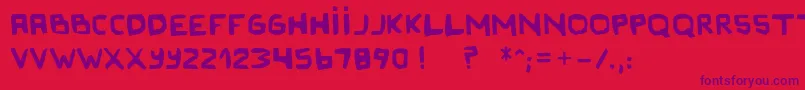 OriginalOlindaStyle Font – Purple Fonts on Red Background