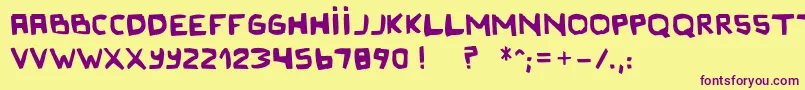 OriginalOlindaStyle Font – Purple Fonts on Yellow Background