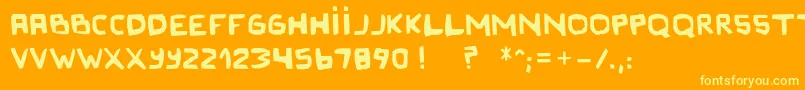OriginalOlindaStyle Font – Yellow Fonts on Orange Background