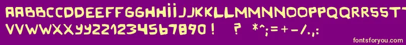 OriginalOlindaStyle Font – Yellow Fonts on Purple Background