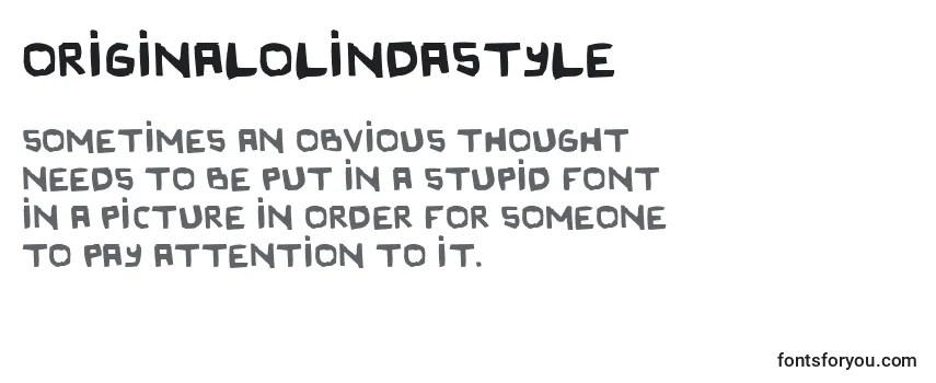 OriginalOlindaStyle Font