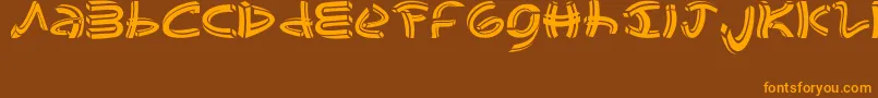 JohaoSFont Font – Orange Fonts on Brown Background