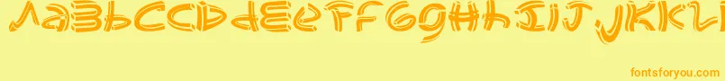 JohaoSFont Font – Orange Fonts on Yellow Background