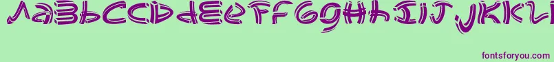 JohaoSFont Font – Purple Fonts on Green Background