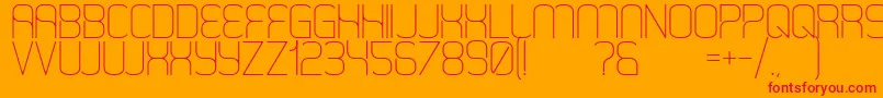 フォントHappySquid – オレンジの背景に赤い文字