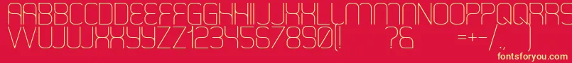 HappySquid Font – Yellow Fonts on Red Background