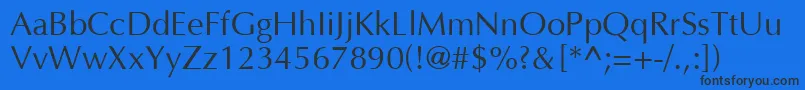 OpulentRegular Font – Black Fonts on Blue Background