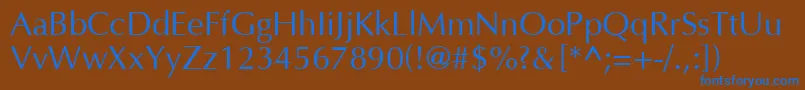 OpulentRegular Font – Blue Fonts on Brown Background