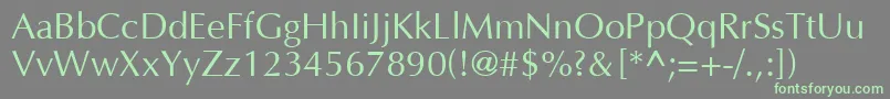 OpulentRegular Font – Green Fonts on Gray Background