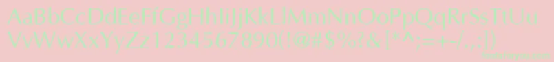 OpulentRegular Font – Green Fonts on Pink Background
