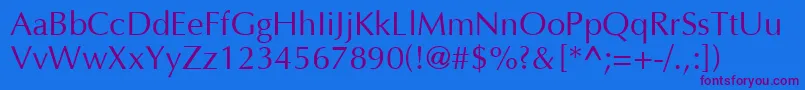 OpulentRegular Font – Purple Fonts on Blue Background