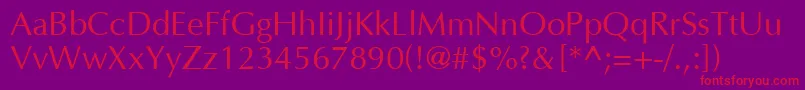 OpulentRegular Font – Red Fonts on Purple Background