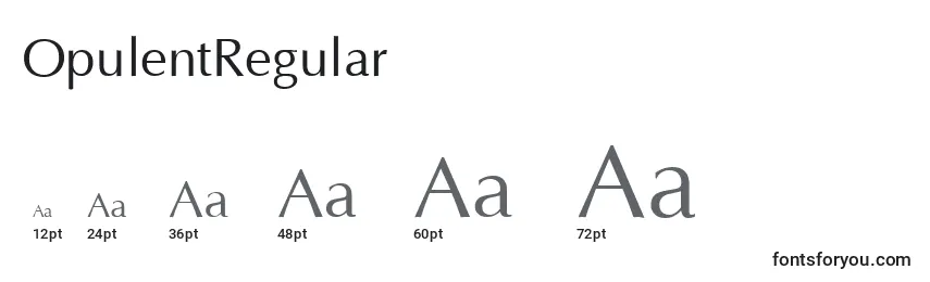 OpulentRegular Font Sizes