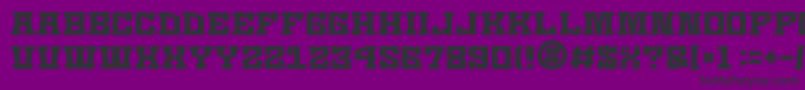 Шрифт GomariceKaizenSeisaku – чёрные шрифты на фиолетовом фоне