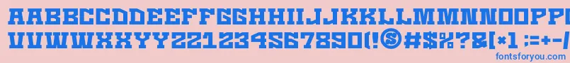GomariceKaizenSeisaku Font – Blue Fonts on Pink Background
