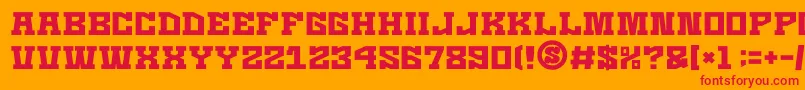 GomariceKaizenSeisaku Font – Red Fonts on Orange Background