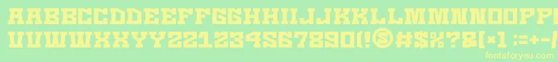 More about GomariceKaizenSeisaku Font GomariceKaizenSeisaku Font – Yellow Fonts on Green Background