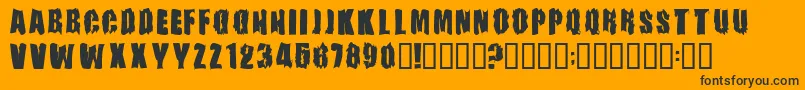 Firebomb Font – Black Fonts on Orange Background