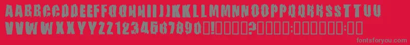 Firebomb Font – Gray Fonts on Red Background