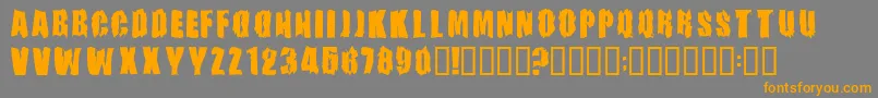 Firebomb Font – Orange Fonts on Gray Background