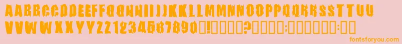 Firebomb Font – Orange Fonts on Pink Background