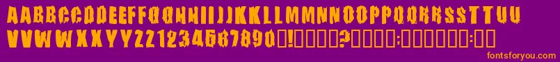 Firebomb Font – Orange Fonts on Purple Background