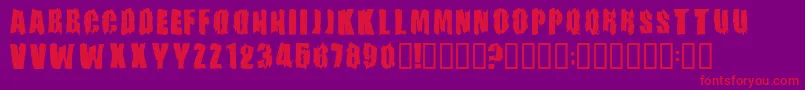 Firebomb Font – Red Fonts on Purple Background