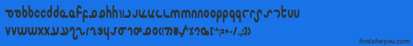 MasterdomCondensedBold Font – Black Fonts on Blue Background